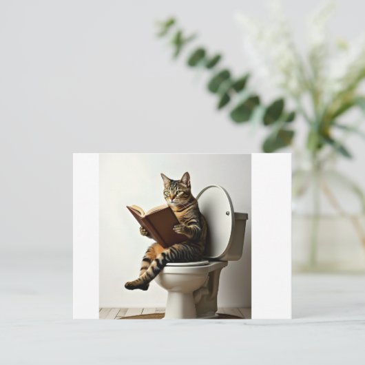 Happy Cat: Schattige kittenontwerp voor kattenlief Feestdagenkaart (Staand voorkant)