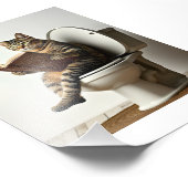 Happy Cat: Schattige kittenontwerp voor kattenlief Foto Afdruk (Hoek)