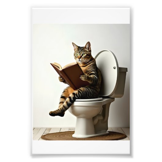 Happy Cat: Schattige kittenontwerp voor kattenlief Foto Afdruk (Voorkant)