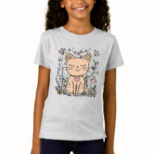 Happy Cat | Schattigee Cartoon Cat T-shirt