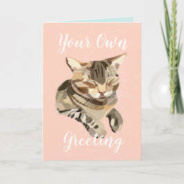 Happy Cat Spinnende gepersonaliseerd Kaart