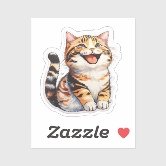 Happy Cat Sticker (Vel)
