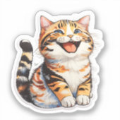 Happy Cat Sticker (Voorkant)
