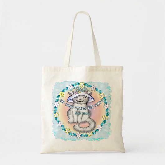 Happy Cat Tote Bag (Voorkant)