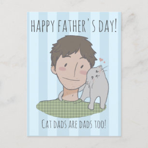 Happy Cat Vaderdag Gift Papa Briefkaart
