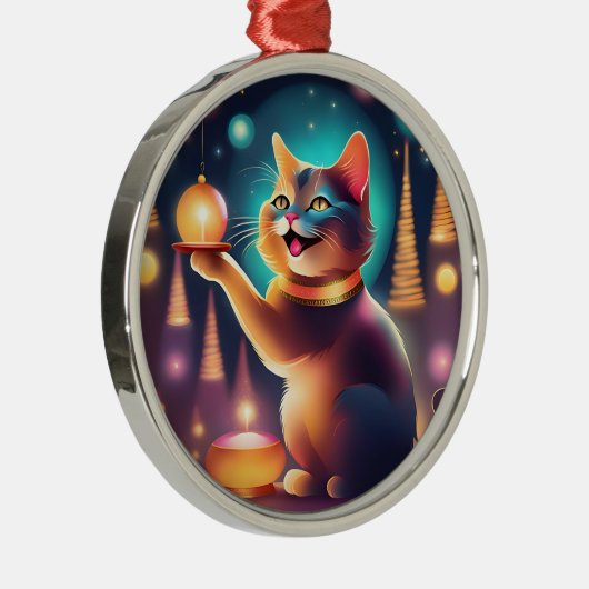 Happy cat viert kerst, Ornament (Rechts)