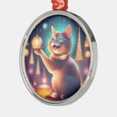 Happy cat viert kerst, Ornament (Links)