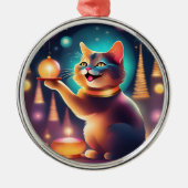 Happy cat viert kerst, Ornament (Voorkant)