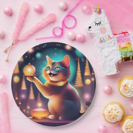 Happy Cat viert kerst،Papier Bord (Feest)