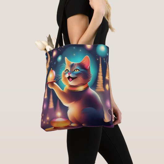 Happy cat viert kerst, Tas (Dichtbij)