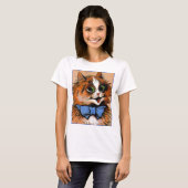 Happy Cat (Vintage Image) T-shirt (Voorkant volledig)