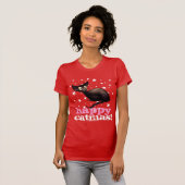 Happy Catmas Cat! Grappig kerstfeest T-shirt (Voorkant volledig)