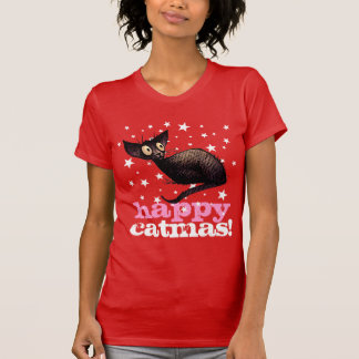 Happy Catmas Cat! Grappig kerstfeest T-shirt