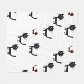 Happy Cats Art Fleece Deken (Voorkant (Horizontaal))