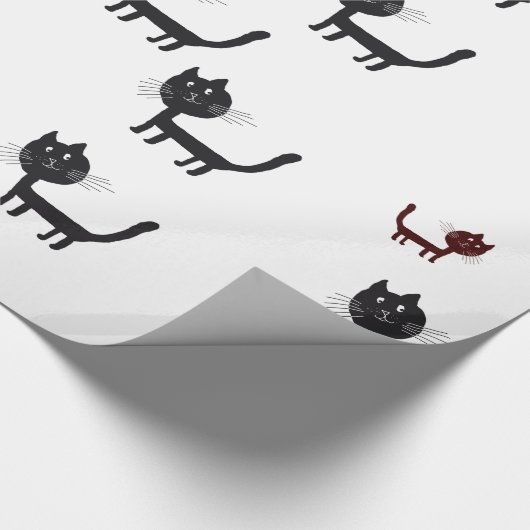 Happy Cats Art Litografie Wrapping Paper Cadeaupapier (Hoek)