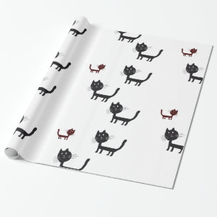 Happy Cats Art Litografie Wrapping Paper Cadeaupapier