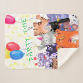 Happy Cats Baby Sherpa Blanket - Aangepaste tekst Sherpa Deken (Voorkant (horizontaal))