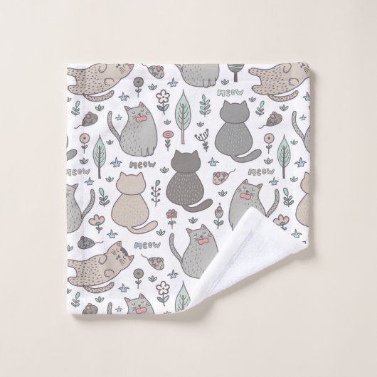 Happy Cats Bad Handdoek (Wasdoekje)