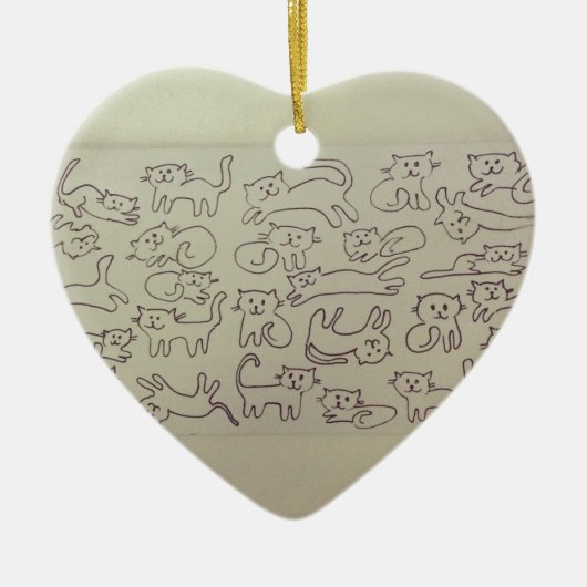 Happy Cats Keramisch Ornament (Voorkant)