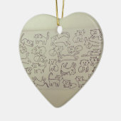 Happy Cats Keramisch Ornament (Links)