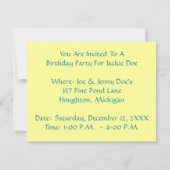 Happy Cats Line Dansans Party Uitnodiging (Achterkant)