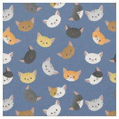 Happy Cats Pattern Stof (Close Up)