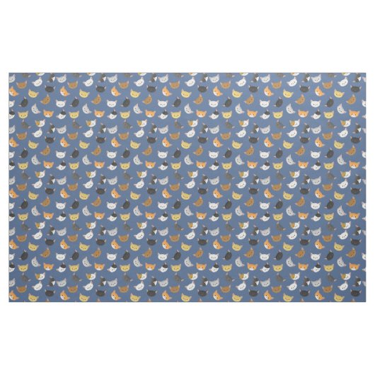 Happy Cats Pattern Stof (Fat Quarter)
