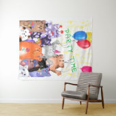 Happy Cats Tapijt - Aangepaste Tekst Wandkleed (In Situ (horizontaal))