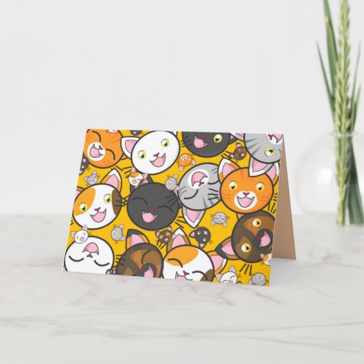 Happy Cats wenskaart Kaart (Voorkant)