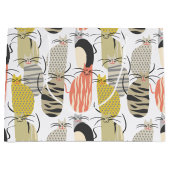 Happy Cats Whimsical Pattern Large Cadeautasje (Voorkant)