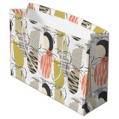 Happy Cats Whimsical Pattern Large Cadeautasje (Achterkant Gekanteld)