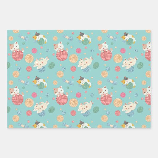Happy Cats Wrapping Paper (Voorkant 2)