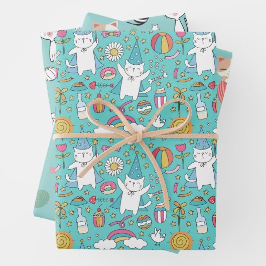 Happy Cats Wrapping Paper (In situ)