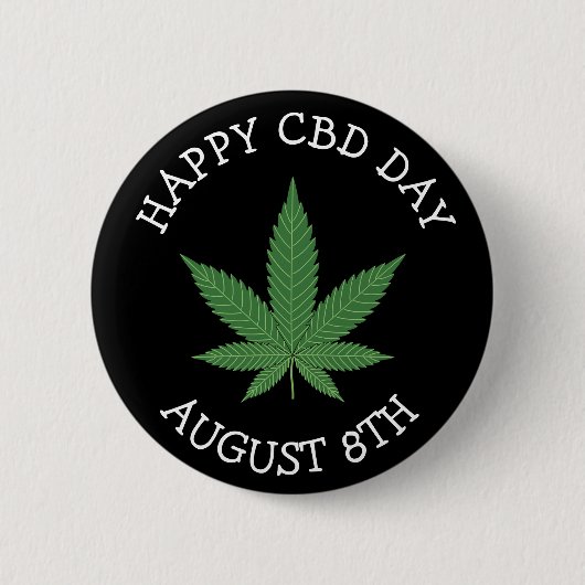 Happy CBD Day Funny Feestdagen Ronde Button 5,7 Cm (Voorkant)