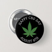 Happy CBD Day Funny Feestdagen Ronde Button 5,7 Cm (Voorkant /achterkant)