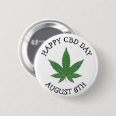 Happy CBD Day Funny Feestdagen Ronde Button 5,7 Cm (Voorkant /achterkant)