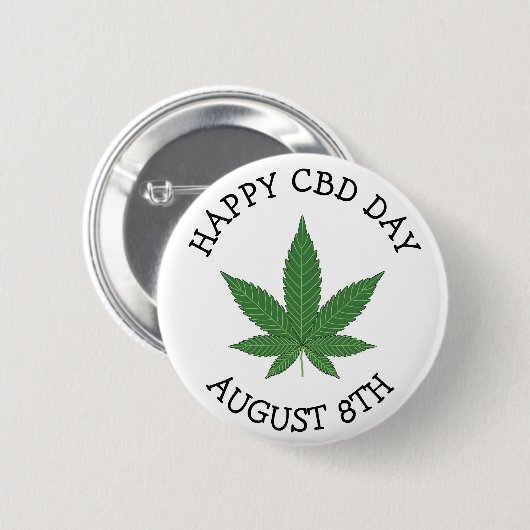 Happy CBD Day Funny Feestdagen Ronde Button 5,7 Cm (Voorkant /achterkant)