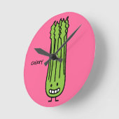 Happy Celery Stalk Bunch green fiber vegetable Ronde Klok (Hoek)