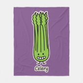 Happy Celery Stalk Bunch green fibre Fleece Deken (Voorkant)