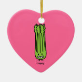 Happy Celery Stalk Bunch green fibre Keramisch Ornament (Voorkant)