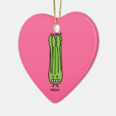 Happy Celery Stalk Bunch green fibre Keramisch Ornament (Links)