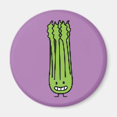 Happy Celery Stalk Bunch green fibre Magneet (Voorkant)