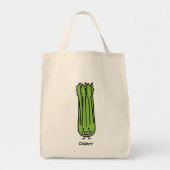Happy Celery Stalk Bunch green fibre Tote Bag (Voorkant)