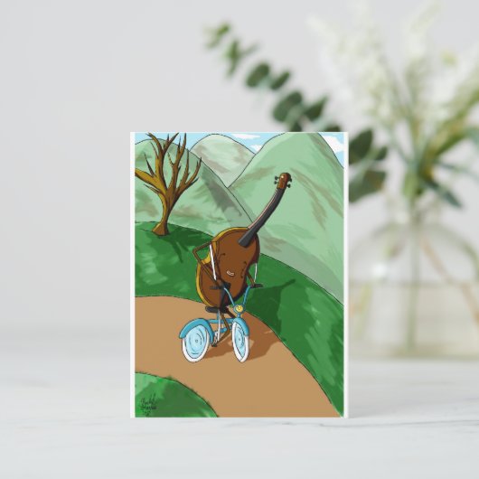 Happy Cello Briefkaart (Staand voorkant)