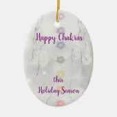 Happy Chakras New age Kerstmis Keramisch Ornament (Voorkant)