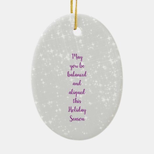 Happy Chakras New age Kerstmis Keramisch Ornament (Achterkant)