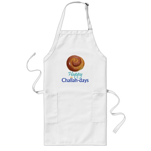 Happy Challah-days-Apron Lang Schort (Voorkant)
