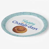 Happy Challah-Days Aqua Brocade Paper Bord (Gekanteld)