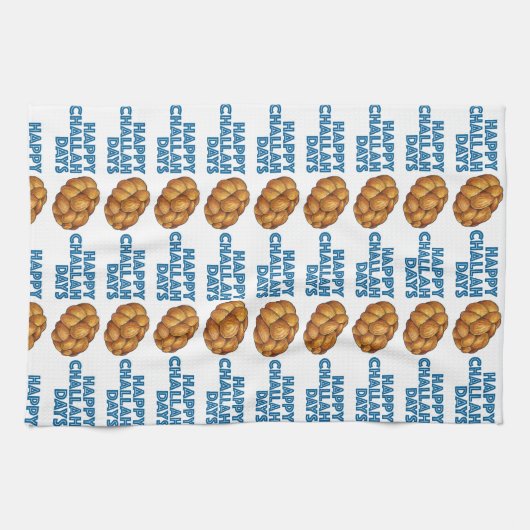 Happy Challah Days Chanukah Hanukkah Bread Loaf Theedoek (Horizontaal)