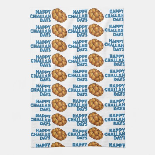Happy Challah Days Chanukah Hanukkah Bread Loaf Theedoek (Verticaal)